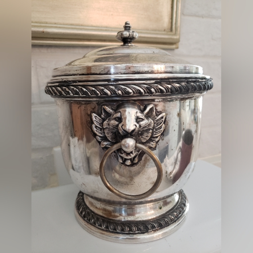 English Regency Silverplated Ice Bucket, Vintage - Picture 10 of 10
